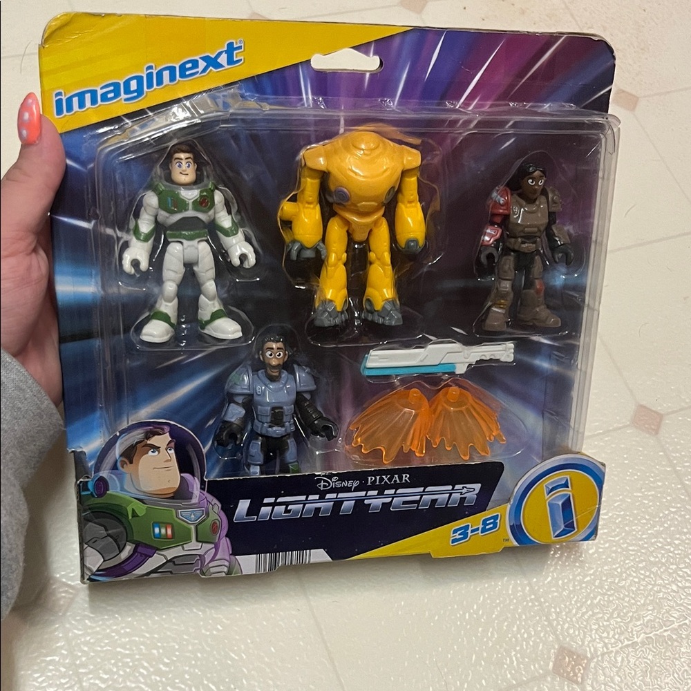 Disney Lightyear Figure Pack with Yellow Mech & White Buzz